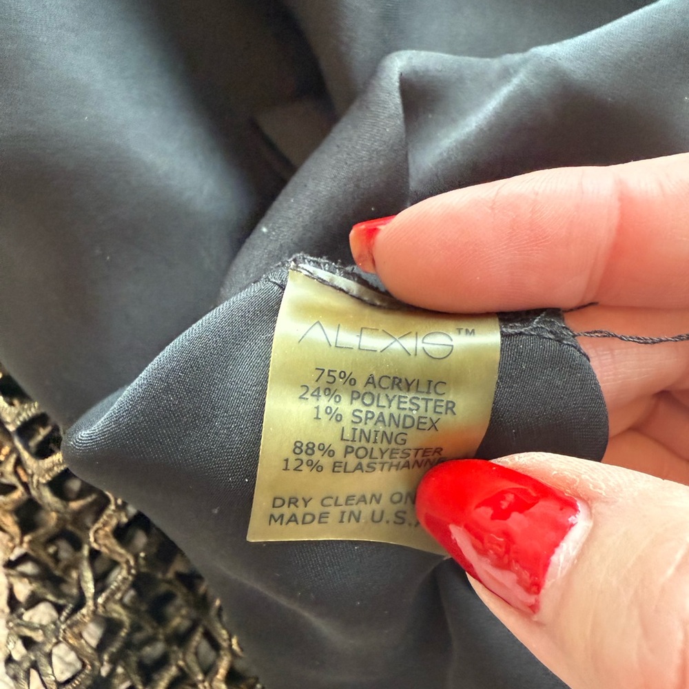 Alexis Larissa Gold Metallic Pencil Skirt Size M - Picture 5 of 5
